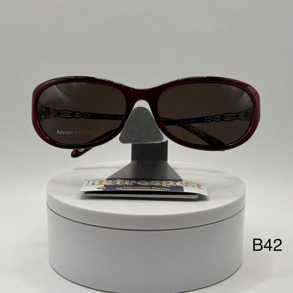 NOS Vintage Y2K Designer Sunglasses | Jessica McClintock | Plum Fade Plastic main image 11